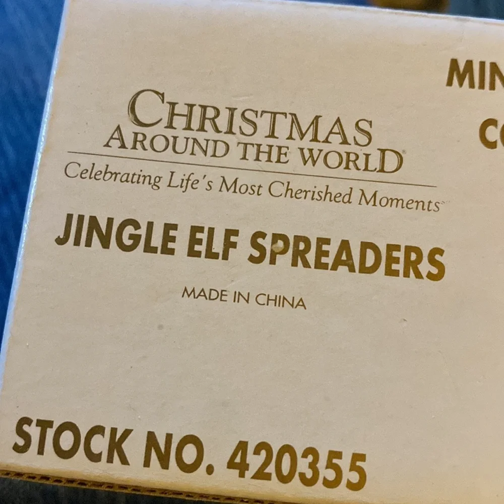 New in box but vintage Christmas around the world Jingle Elf Spreaders #420355